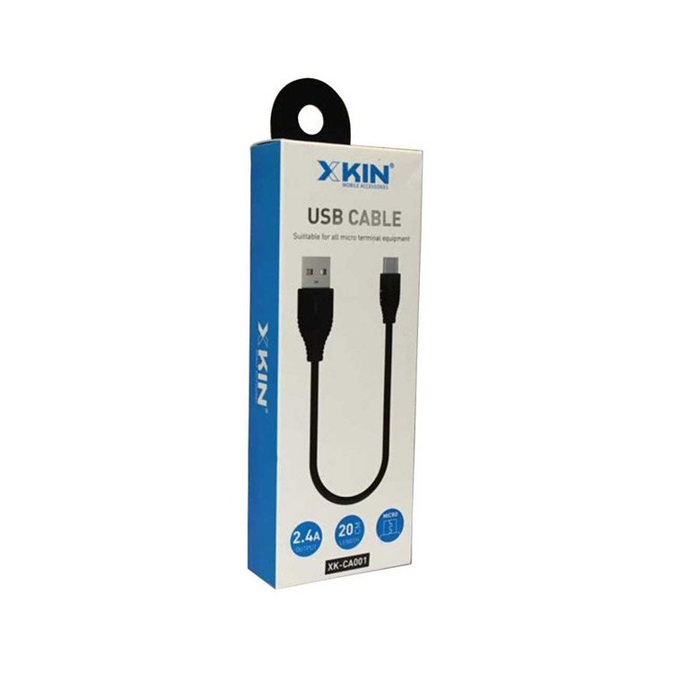 کابل تبدیل USB به microUSB ایکس کین مدل XK-CA001 طول 0.2 متر