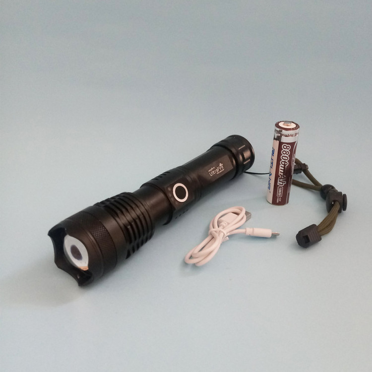 چراغ قوه دستی حرفه ای نور سفید زوم دار 4 حالته مدل X71-P50