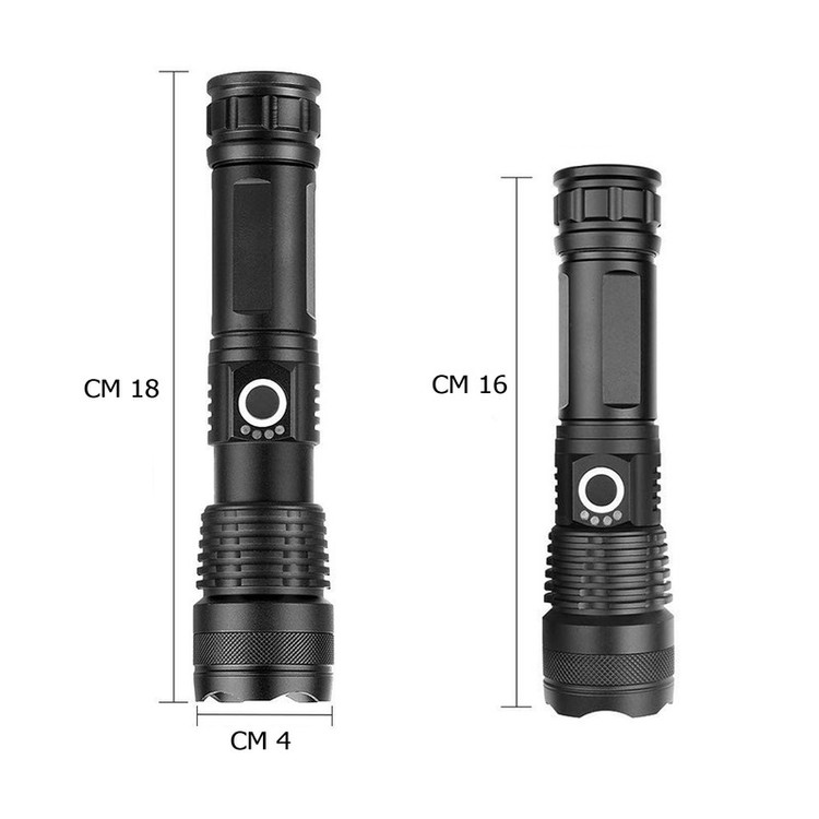 چراغ قوه دستی حرفه ای نور سفید زوم دار 4 حالته مدل X71-P50