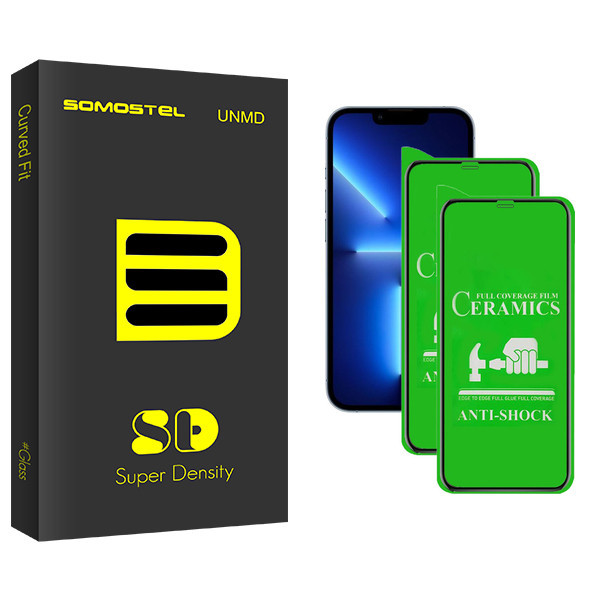محافظ صفحه نمایش سرامیکی سوماستل مدل SD مناسب برای گوشی موبایل اپل iPhone 13 Pro بسته دو عددی