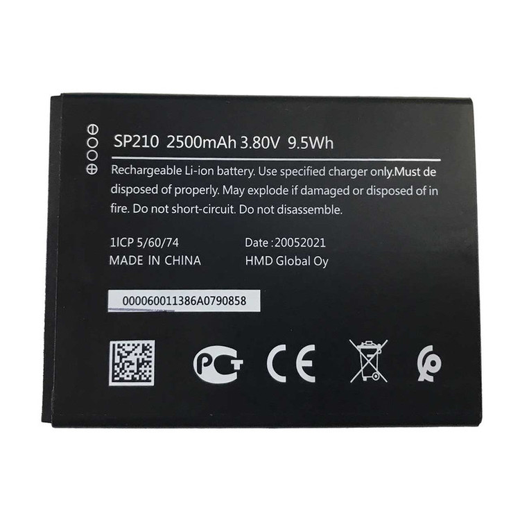 باتری موبایل مدل SP210 ظرفیت 2500 میلی آمپر ساعت مناسب برای گوشی موبایل نوکیا c1