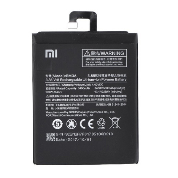 باتری موبایل مدل BM3A ظرفیت 3400 میلی آمپر ساعت مناسب برای گوشی موبایل شیائومی REDMI NOTE 3