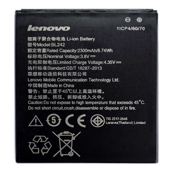 باتری موبایل مدل bl-242 ظرفیت 2300 میلی آمپرساعت مناسب برای گوشی موبایل لنوو A6000