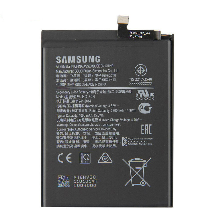 باتری موبایل مدل HQ-70N ظرفیت 4000 میلی آمپر ساعت مناسب برای گوشی موبایل سامسونگ Galaxy A11
