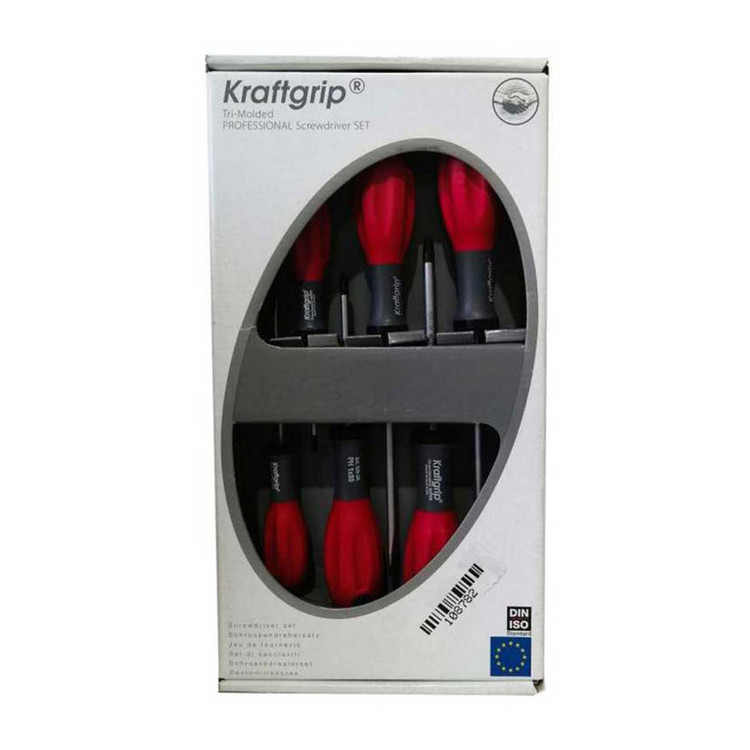 پیچ گوشتی چهارسو کرافت گریپ مدل KRAFT-6 مجموعه 6 عددی