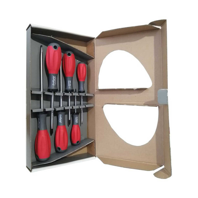 پیچ گوشتی چهارسو و دو سو کرافت گریپ مدل KRAFT-6 مجموعه 6 عددی