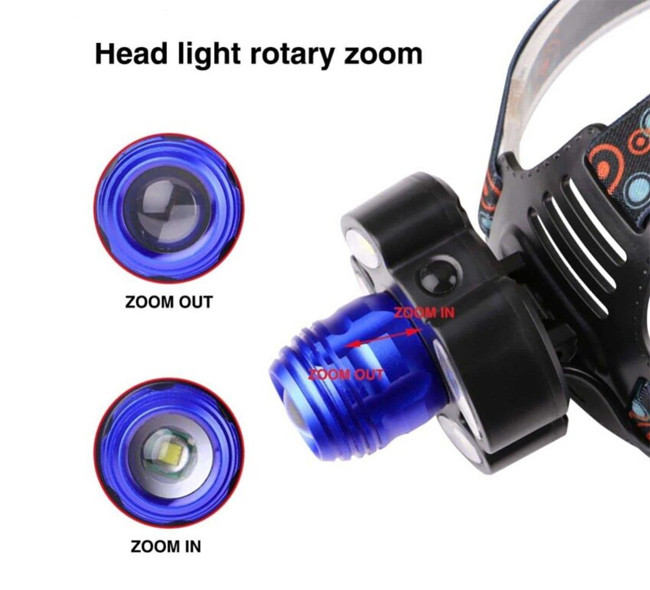 چراغ قوه پیشانی یو وی سه لامپ مدل UV LIGHT