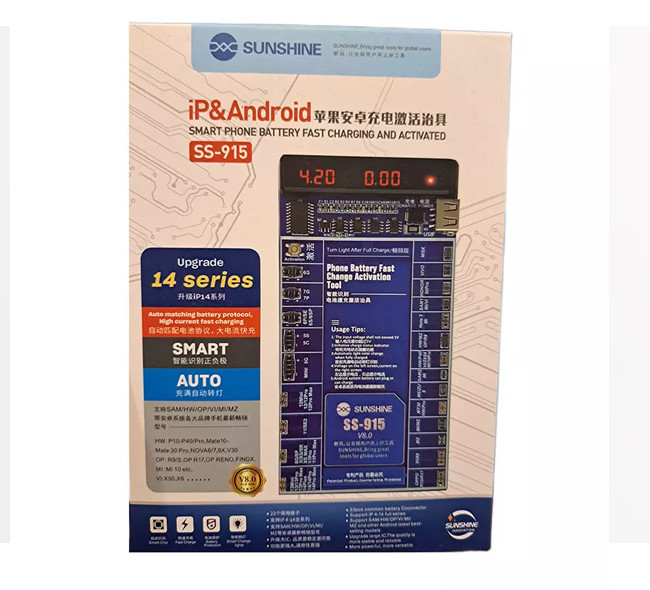 دستگاه تست و شوک باتری سانشاین مدل Sunshine SS-915 (تا 14Pro max)