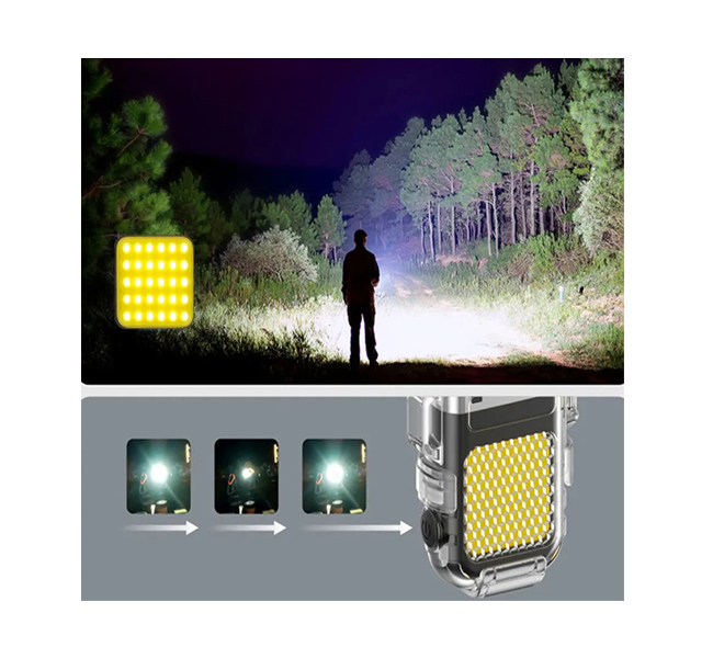 فندک پلاسمایی برقی و شارژی ضد آب چراغ قوه دار