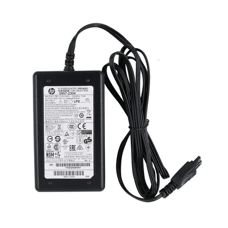 آداپتور پرینتر جوهرافشان 32 ولت 1094میلی آمپر سوکت مشکی 3 پین HP 32V/1094MA طول سیم بالای یک متر