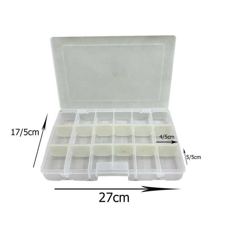 جعبه ارگانیز و نظم دهنده SMD و قطعات کوچک مدل 18 قسمتی سایز 27*18