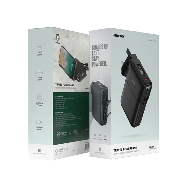 پاوربانک مسافرتی گرین لاین مدل Travel Powerbank 10000mAh