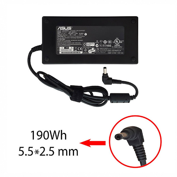 آداپتور لپ تاپ ایسوس 19V 9.5A Gimo Plus سرنرمال کابل سه تایی