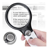 ذره بین دستی (2 ذره بین و 3 چراغ) زوم 4x , 45x