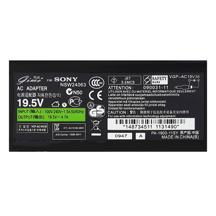 آداپتور لپ تاپ سونی 19.5V 4.7A