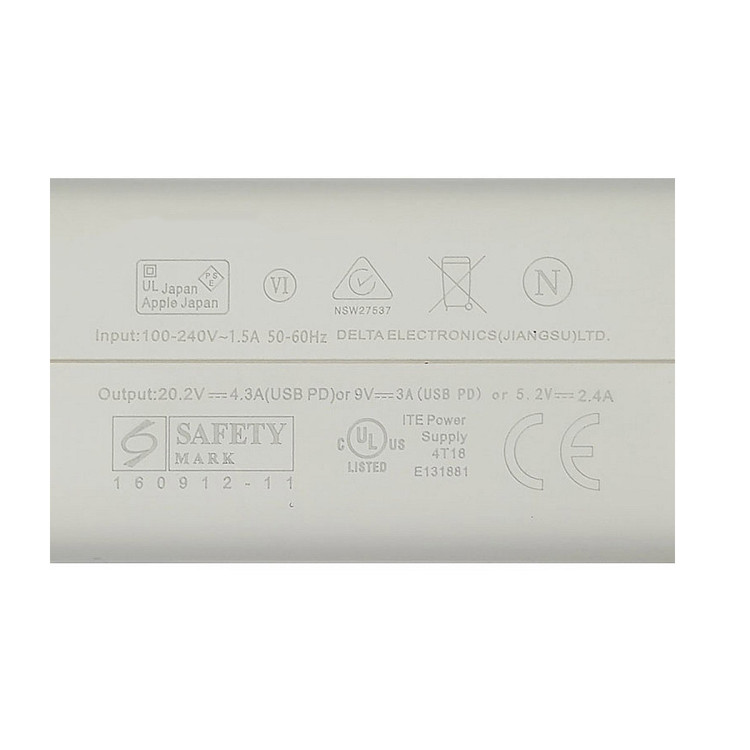 آداپتور لپ تاپ اپل Type C 87W بدون کابل
