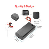 جا باتری قلمی دوتایی کلیددار درب دار