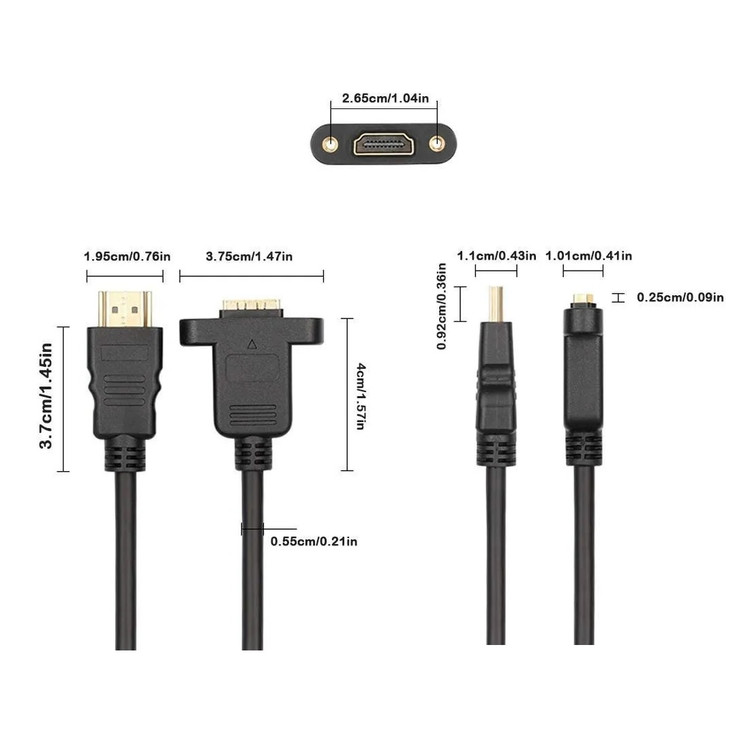 کابل HDMI روپنلی پیچ دار یک متری