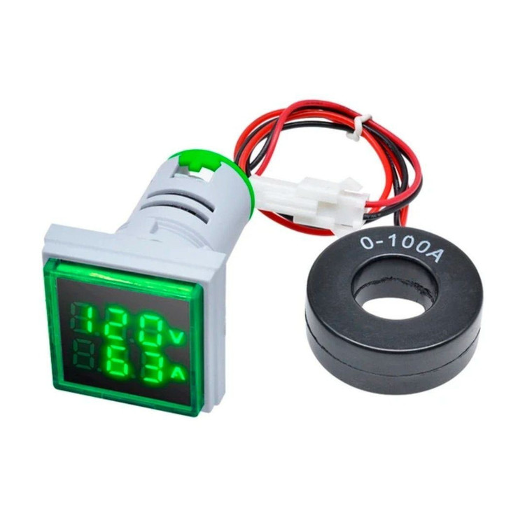ولت متر،آمپرمتر AC چراغ سيگنالي 22mm مدل VA-22