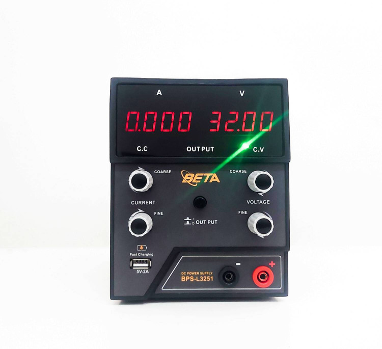 منبع تغذیه 5 آمپر متغیر آزمایشگاهی خطی بتا مدل BPS-L3251
