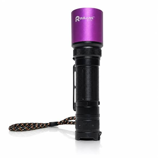 چراغقوه uvیووی فیلتر دار شارژی RuiLANG SUPER LIGHT مدل RL-V14 (UV 365nm) با قابلیت شارژ Type-C دارای فیلتر یووی