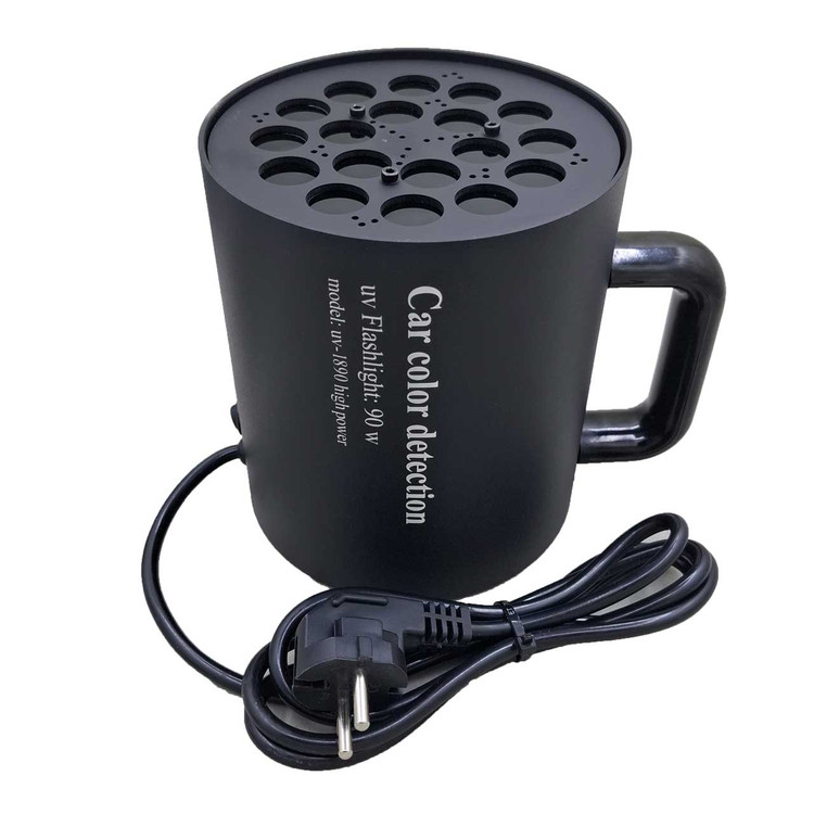چراغ قوه یووی کارشناسی رنگ خودرو مدل UV-1890 HIGH POWER به همراه عینک مخصوص و دستکش و یکسال گارانتی