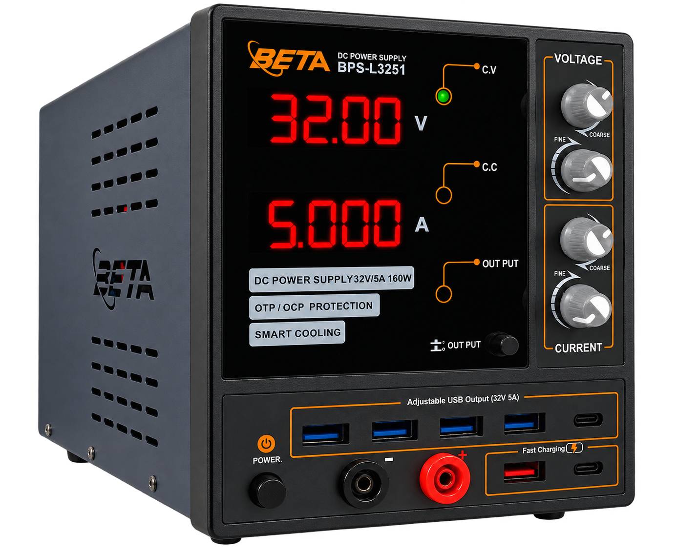 منبع تغذیه 5 آمپر متغیر آزمایشگاهی خطی بتا مدل  BPS-L3251 new