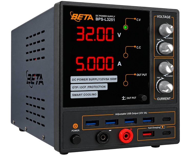 منبع تغذیه 5 آمپر متغیر آزمایشگاهی خطی بتا مدل BPS-L3251 new